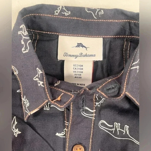 Tommy Bahama Kids Romper & Matching Hat 3-6 Months - Picture 3 of 5